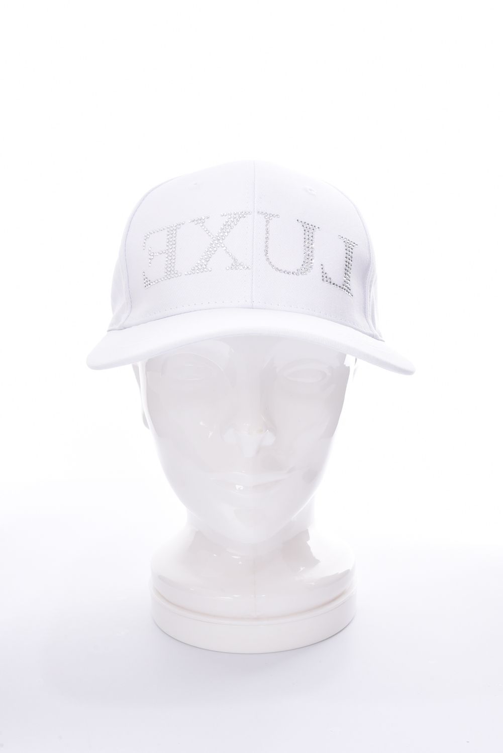SIDE LOGO CAP / ラインストーンロゴ 6パネルキャップ  (ホワイト)