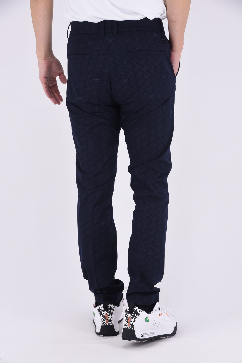 【25SS】GM EMBOSS LONG PANTS / オリジナルテキスタイル ロングパンツ (ネイビー)*