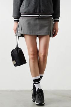 【25AW】【レディース】 BACK SIDE PLEATS SKIRT / バック サイド プリーツスカート (グレー)