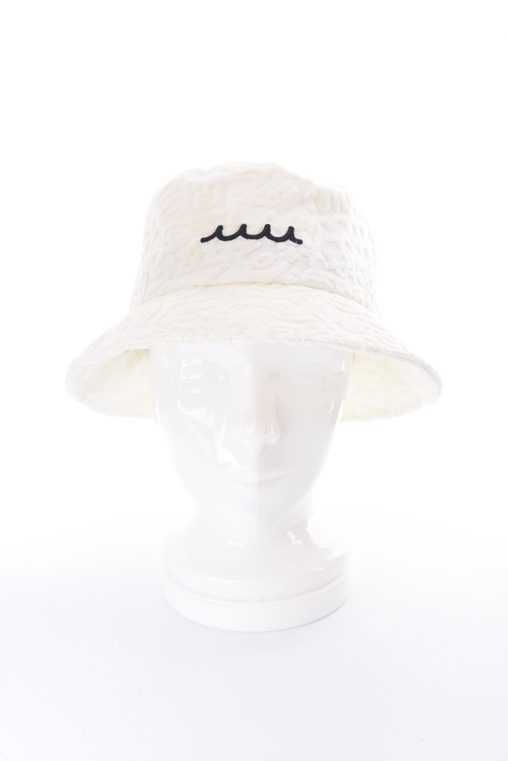 【26SS】 LINE ART PILE BUCKET HAT / パイル生地 ラインアート バケットハット (ホワイト)