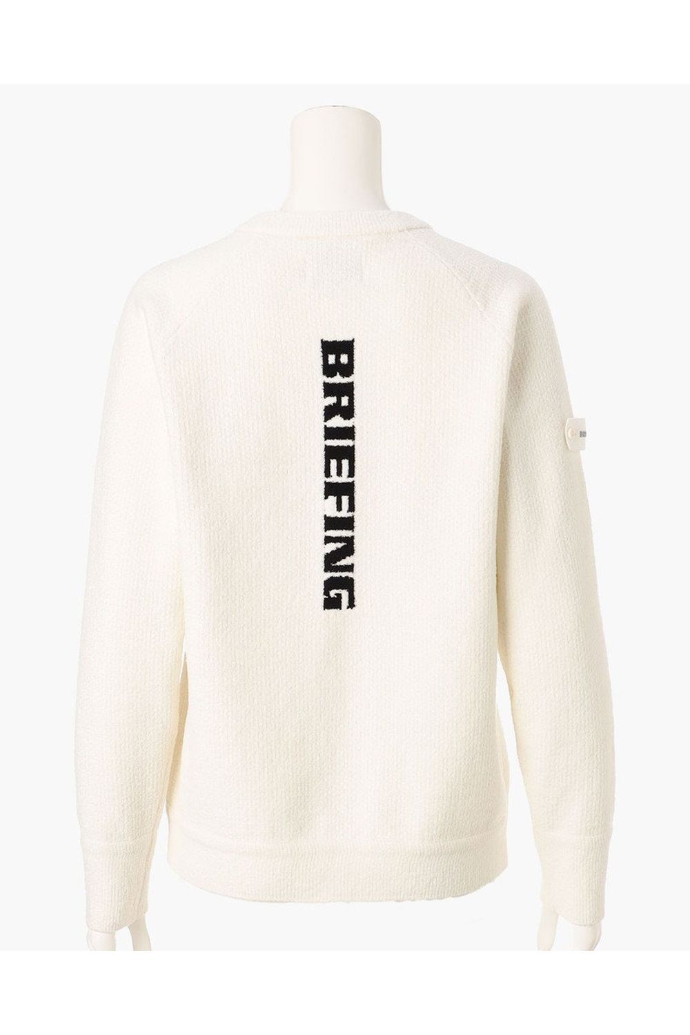 【26AW】【レディース】 WOMEN’S AIRY YARN KNIT CREWNECK / エアリーファブリック ブランドロゴ クルーネックニット (ホワイト)