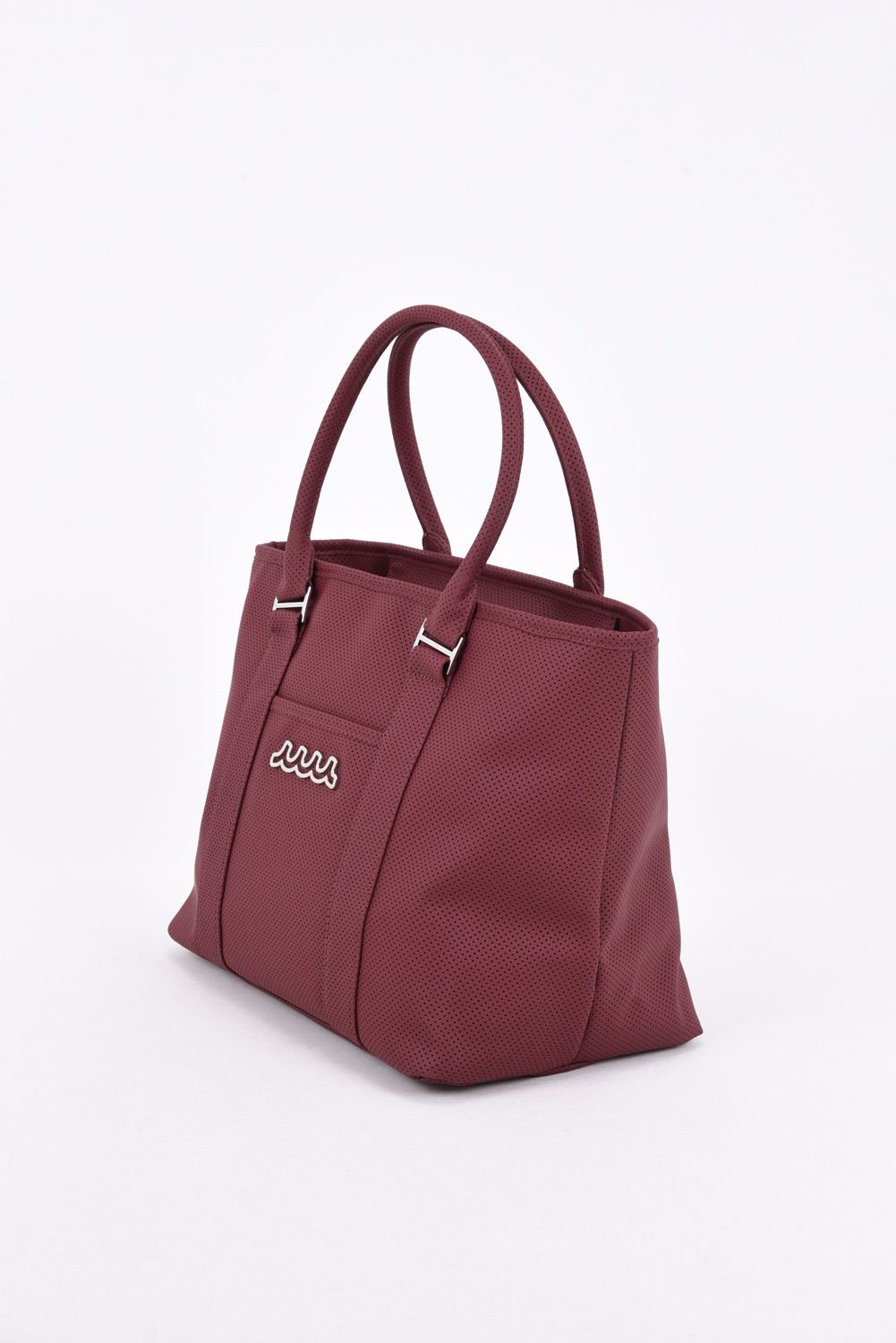 【26AW】 PUNCHING TOTE BAG / パンチングエシカルレザー BIGトートバッグ (ダークレッド)