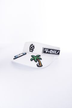 VELCRO VISOR / ブランドロゴ 刺繍 サンバイザー (ホワイト)