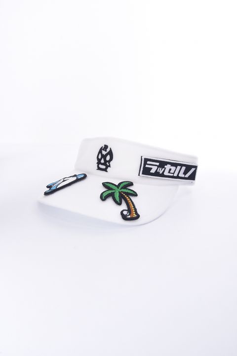 VELCRO VISOR / ブランドロゴ 刺繍 サンバイザー (ホワイト)