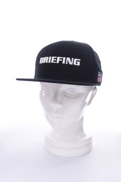 MENS BASIC FLAT VISOR CAP / ブランドロゴ ベーシック フラットキャップ ブラック