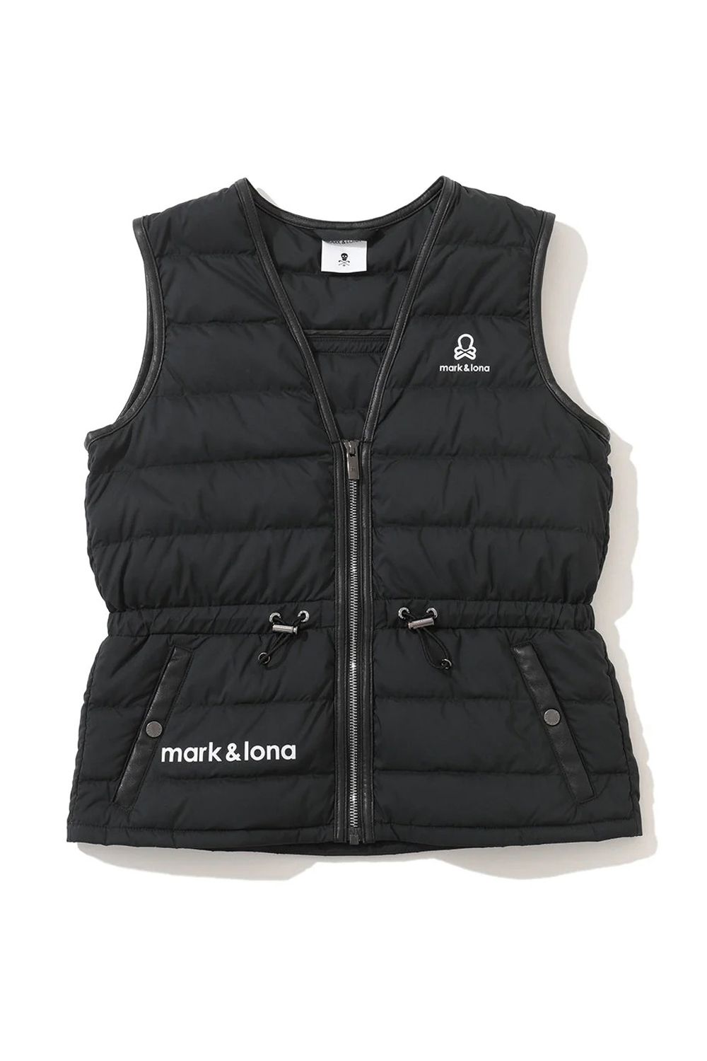 【2025AW】【レディース】 HELGA UTILITY DOWN VEST / レザーパイピング パッカブル ライトダウンベスト (ブラック)