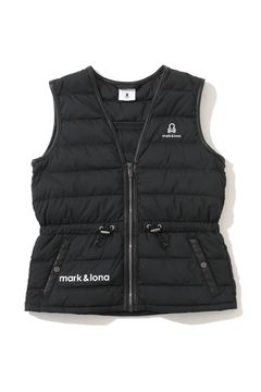 【2025AW】【レディース】 HELGA UTILITY DOWN VEST / レザーパイピング パッカブル ライトダウンベスト (ブラック)