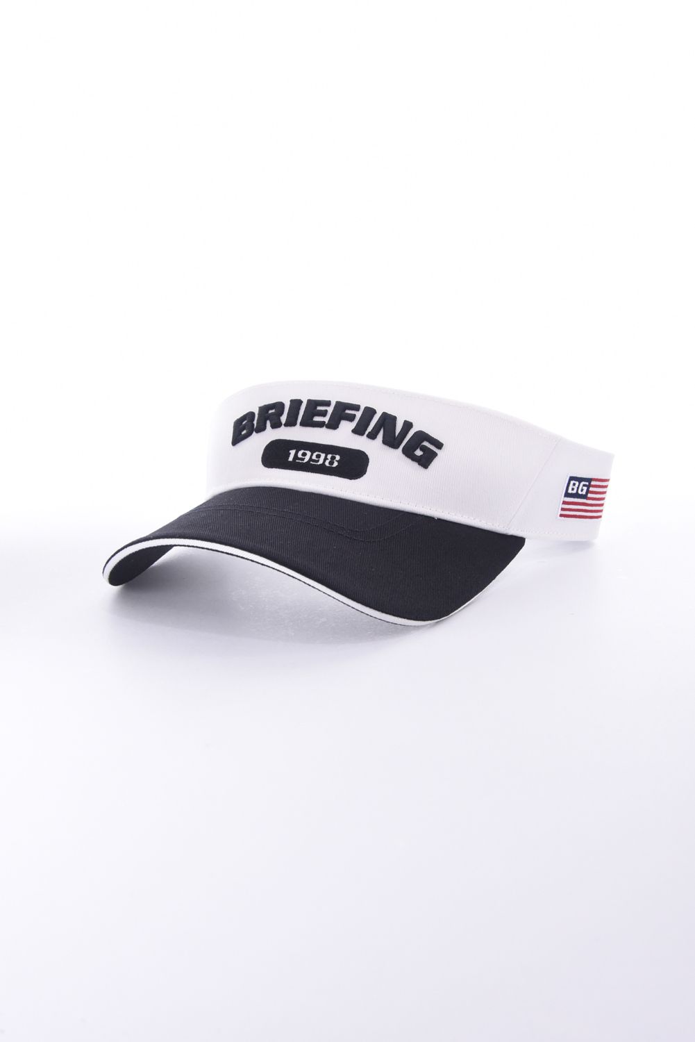 【26SS】 MEN'S COLLEGE LOGO VISOR / カレッジ風ロゴ バイカラー サンバイザー (ホワイト)