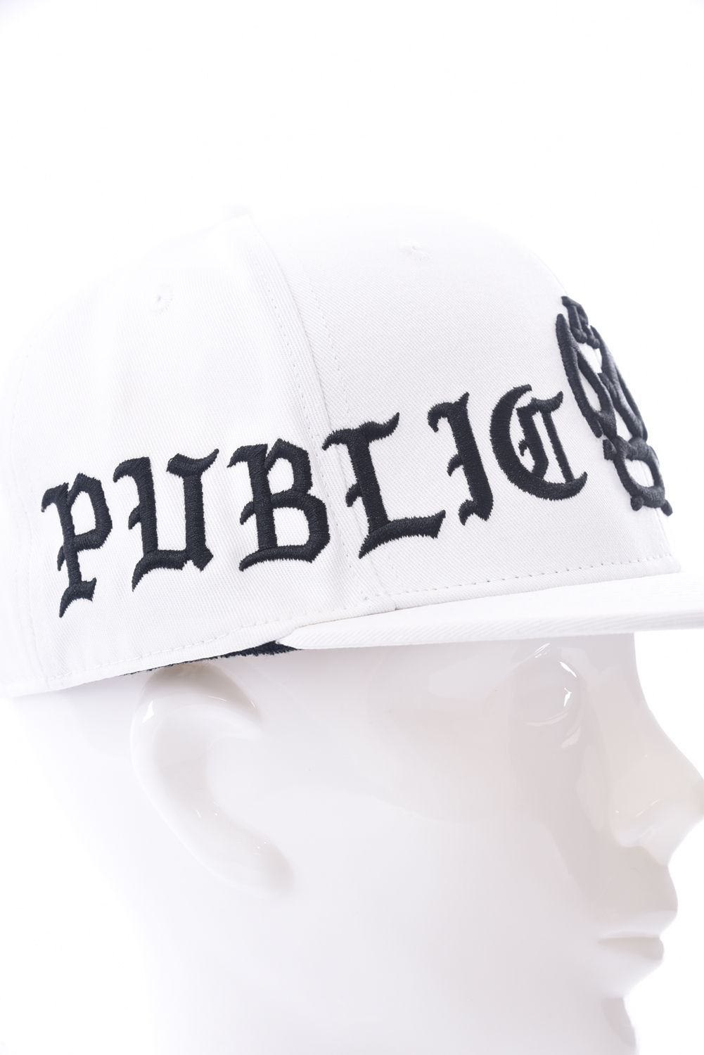 PUBLIC TURFREEs BB CAP / マスクマン刺繍 ベースボールキャップ ホワイト