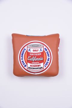 U-LEATHER MALLET PUTTER COVER / シンセティックレザー ワッペン マレット型 パターカバー (ラグーナオレンジ)
