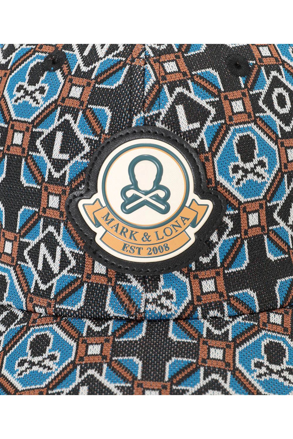 ROSETTE JACQUARD JERSEY CAP / ジオメトリックパターン ベースボールキャップ (ブルー)