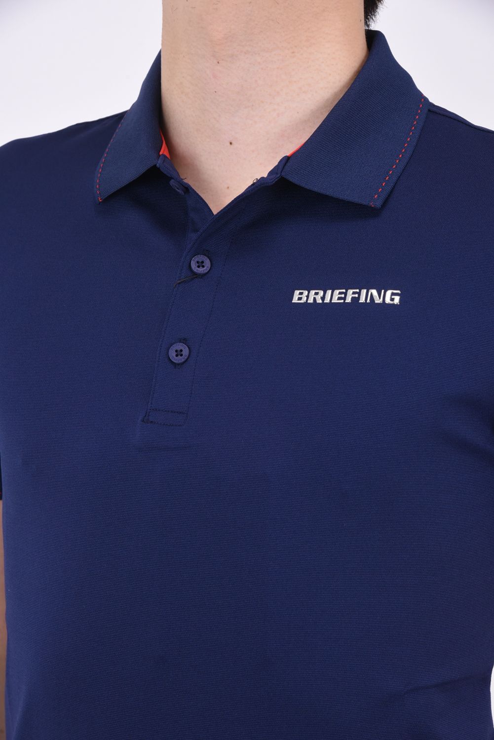 BRIEFING - MENS BASIC POLO / メタリックロゴ ベーシック ポロシャツ