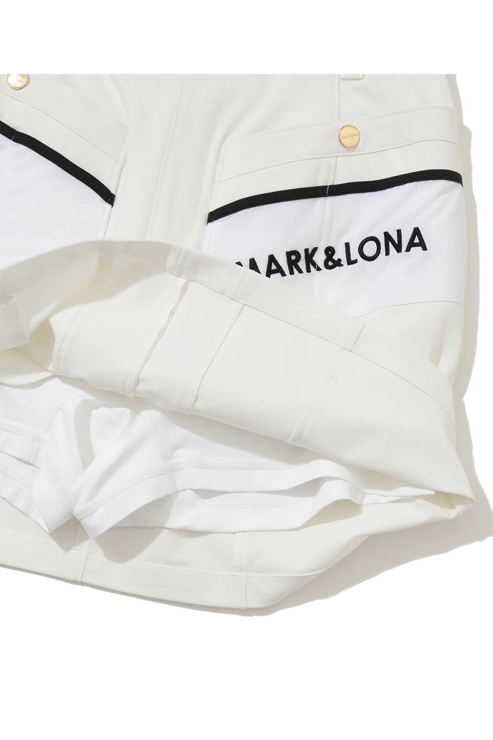 【26SS】【レディース】 LEXA DIAGONAL FUNCTION SKIRT / ポリエステルツイル モノトーン ダイアゴナルライン タイトスカート (インナーパンツ一体型) (ホワイト)