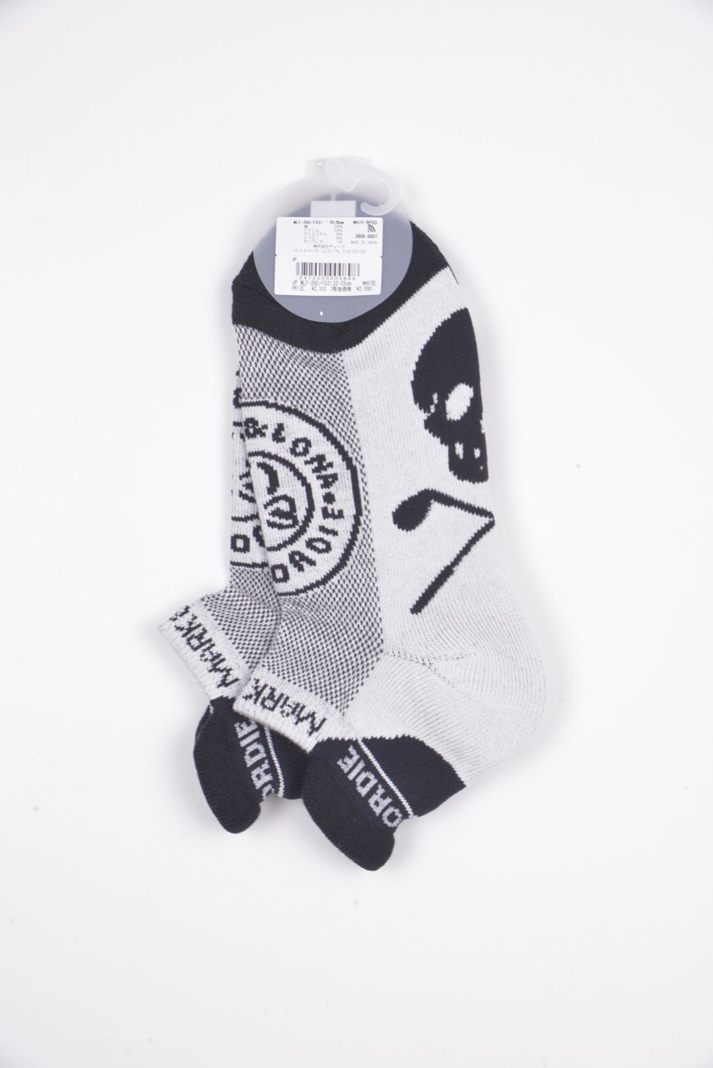 【26AW】【レディース】 CIRCLE ICON SNEAKER SOCKS / ジャパンメイド サークルスカルジャカード スニーカー丈 ローソックス (ホワイト)