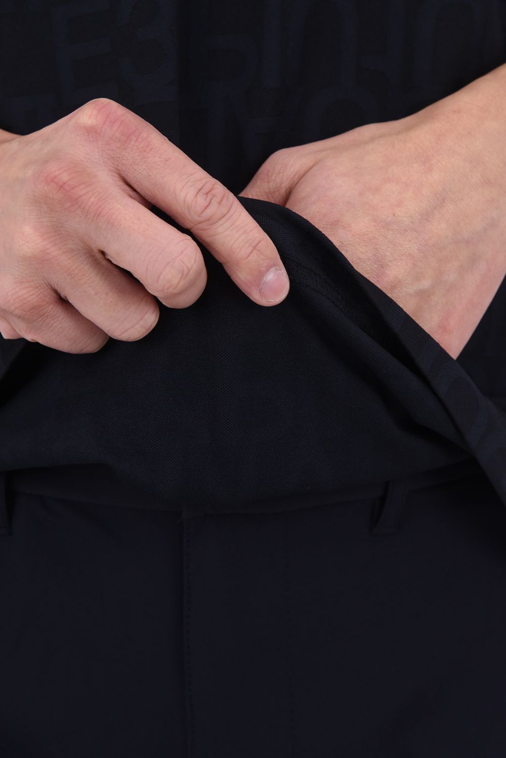 【26SS】 JACQUARD MOCK NECK  / ジャガード モックネック (ブラック)