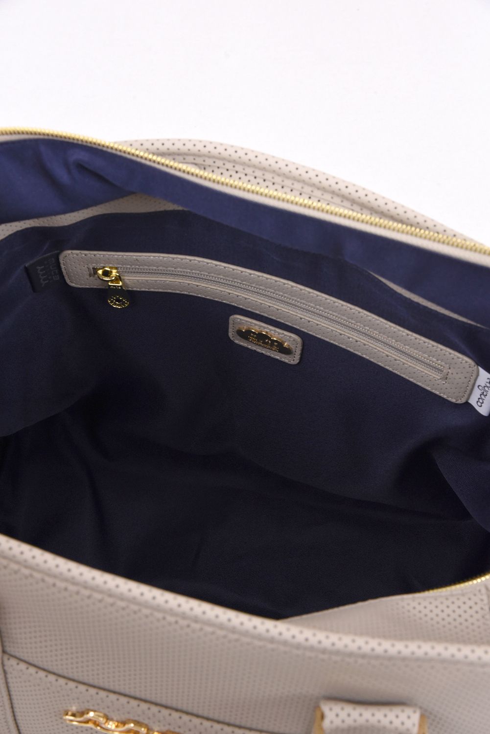 【26AW】 PUNCHING TOTE BAG / パンチングエシカルレザー BIGトートバッグ (ニュートラルベージュ)