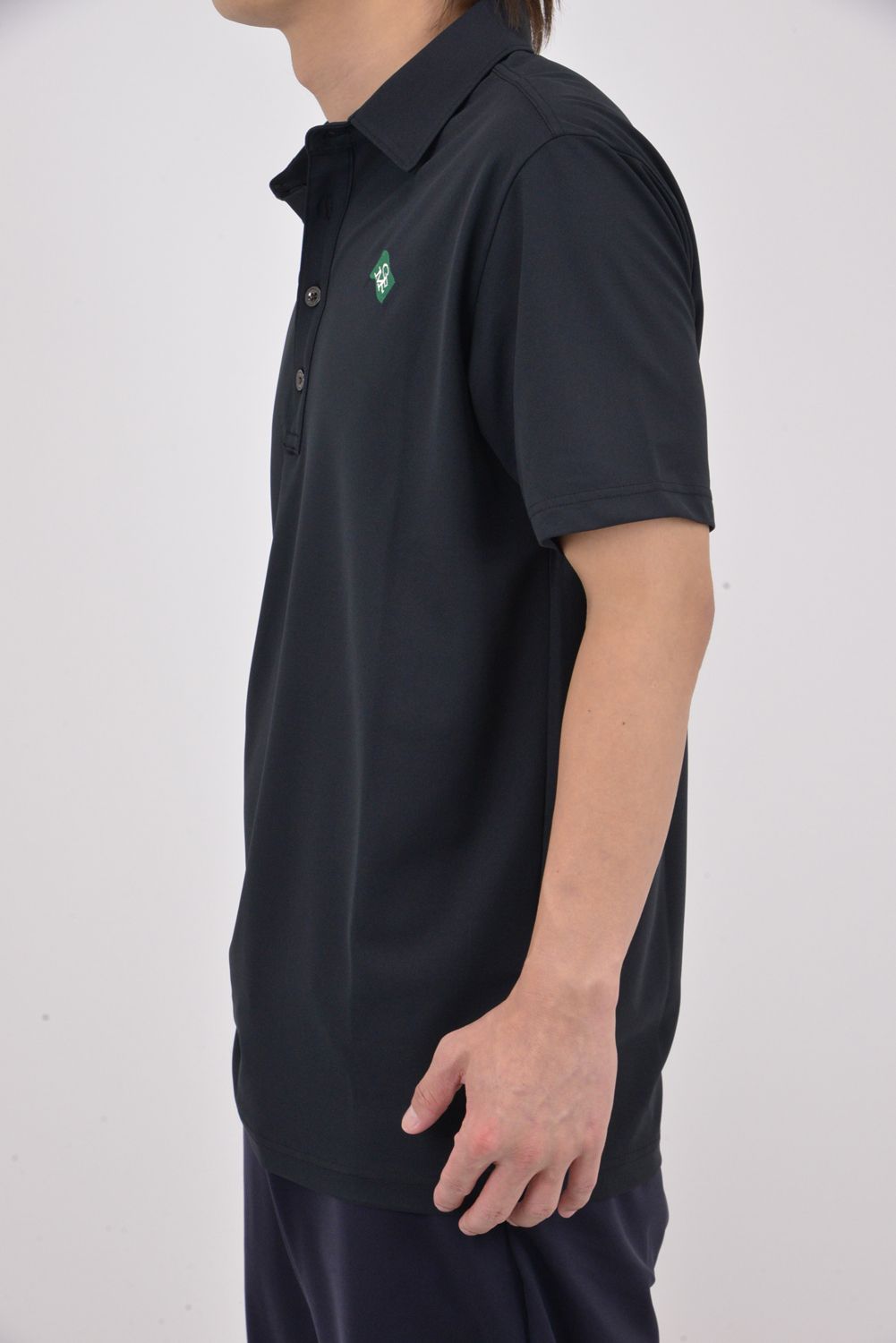 【26SS】 MICRO KANOKO COOL POLO / マイクロカノコ素材 バックロゴプリント ポロシャツ (ブラック)