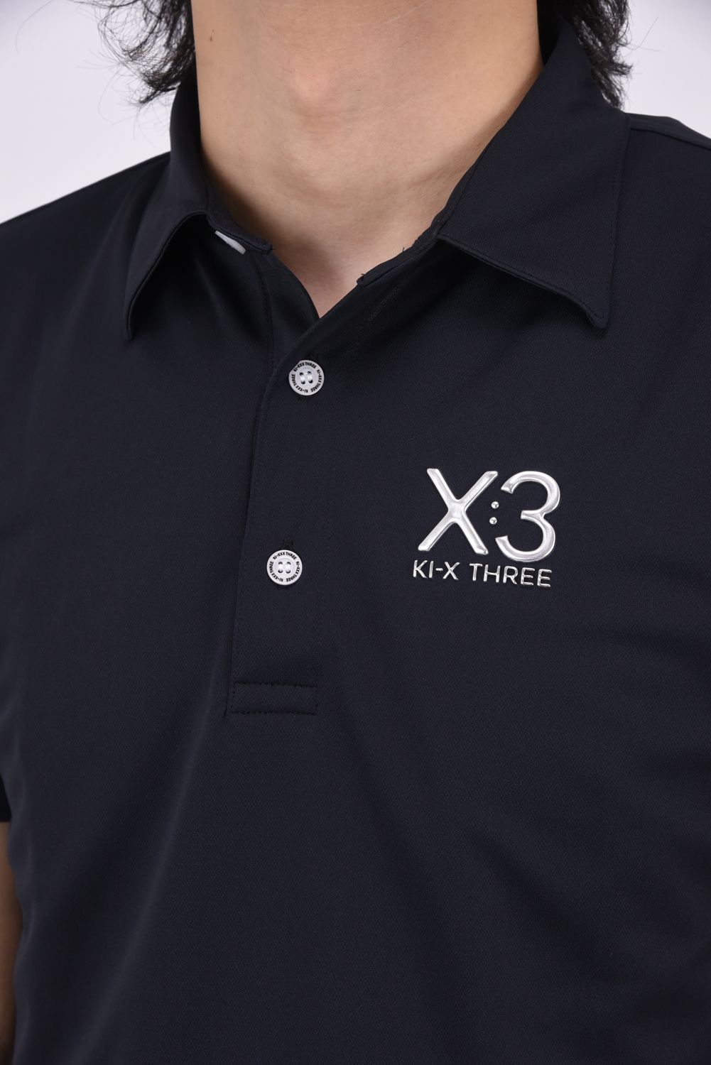 KI-XXX THREE - 【25SS】 POLO / サイドロゴ ポロシャツ
