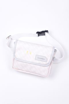 Aix （アイクス）  / ブランド オリジナルテキスタイル ウエストポーチ (モノホワイト)