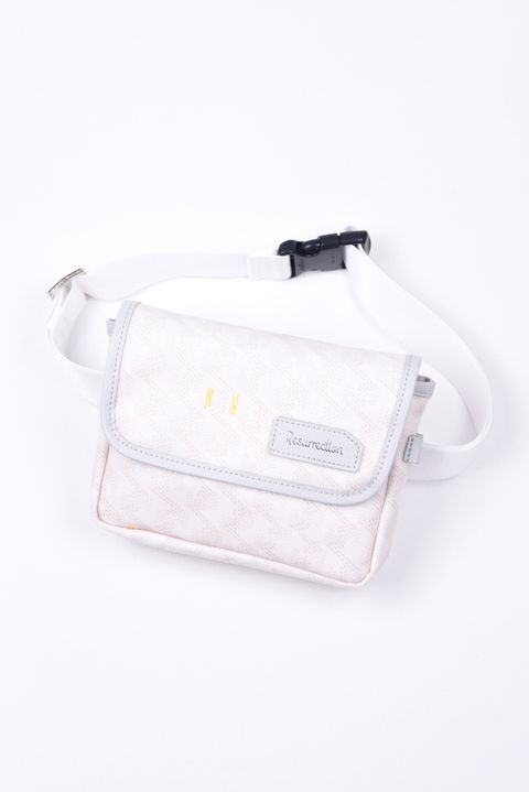 Aix （アイクス）  / ブランド オリジナルテキスタイル ウエストポーチ (モノホワイト)