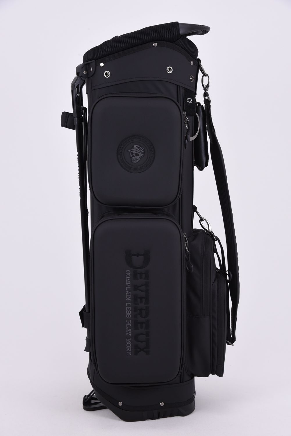 【26AW】 PIONEER TOWN Deep Side Pocket CADDIE BAG / ワントーンカラーロゴアソート スタンドタイプ キャディバッグ (ブラック)