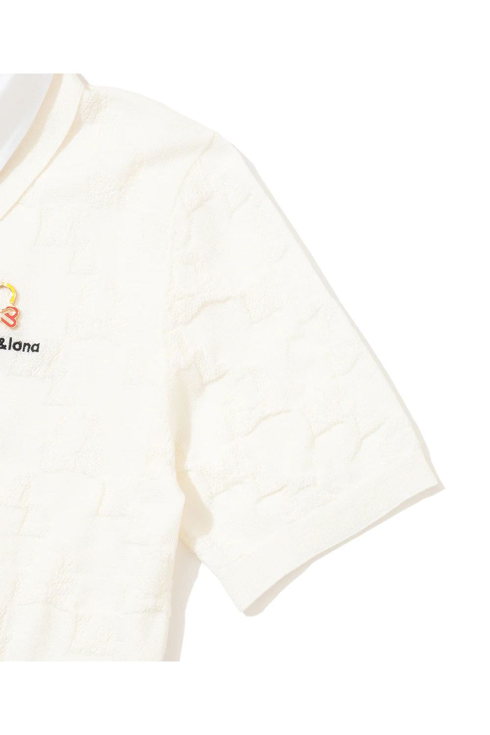 【26SS】【レディース】 QUADRO ICON 2-WAY COLLAR KNIT POLO / ダブルカラー ニットポロシャツ (ホワイト)