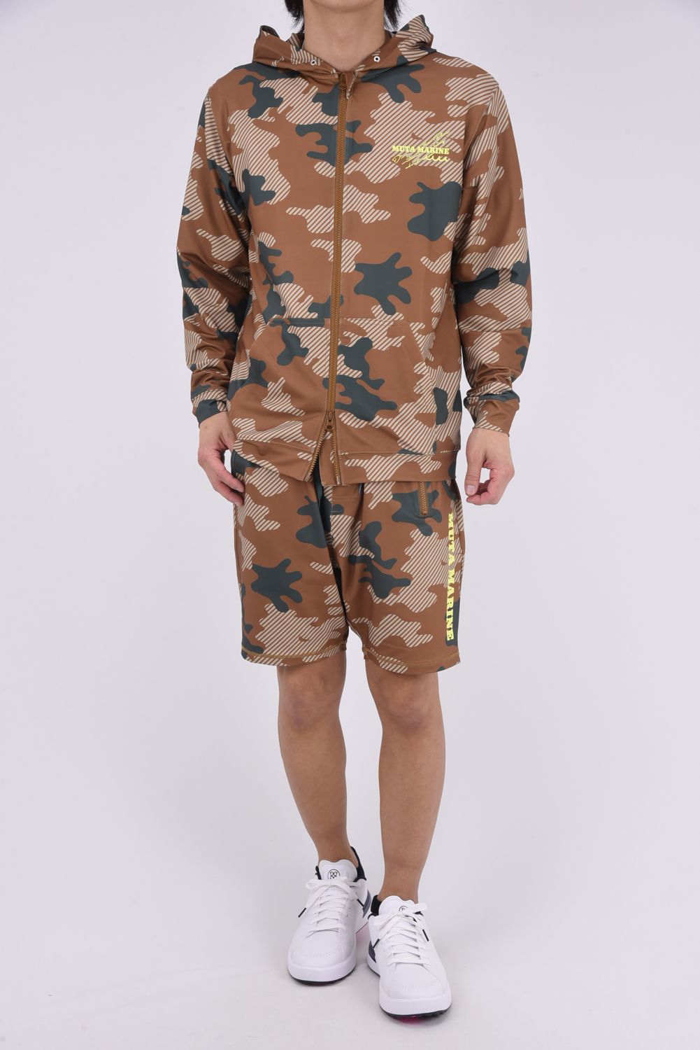 【26SS】 RUSH SHORT PANTS (DIAGONAL CAMO) / ダイアゴナルカモフラージュ ラッシュガード ショートパンツ (ベージュ)