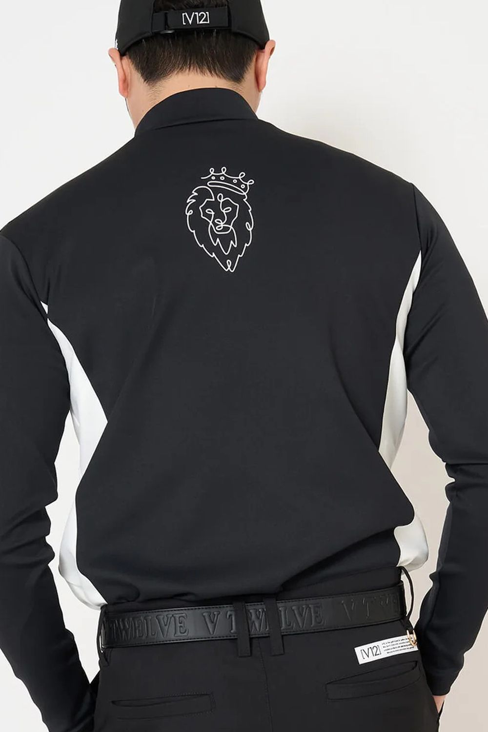 【26AW】 OHSL MOCK / モノトーン バイカラー ロングスリーブ モックネックTシャツ (ブラック)