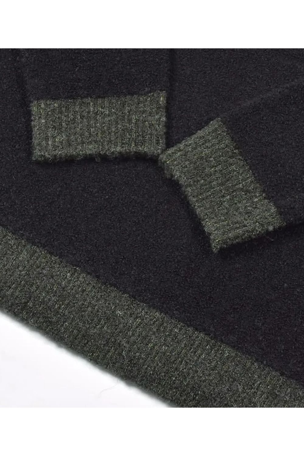 【26AW】【レディース】 ACCENT BOUCLE KNIT / アクセントリブ ブークレニット (ブラック)*