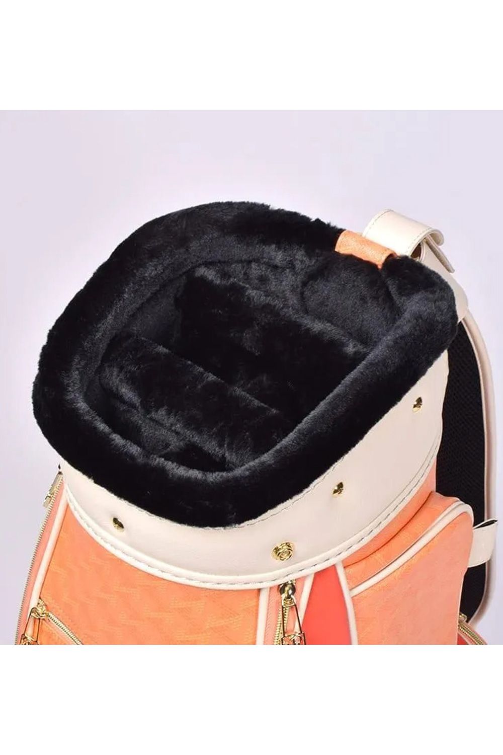 【26SS】【銀行振込・代金引換不可】【返品・交換不可】 RALLINA (ラリーナ) / ブランドオリジナルテキスタイル カートタイプ キャディバッグ （サンセット）*