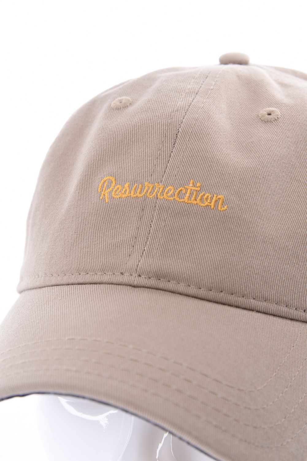 Resurrection - BASIC LOGO CAP / 3Dロゴ 刺繍 キャップ ホワイト 