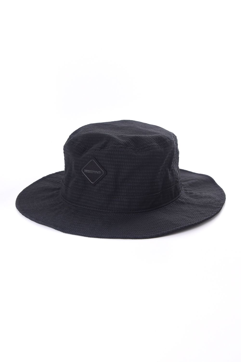 【26SS】 MEN’S SEERSUCKER WIDE HAT / シアサッカー ダイヤモンドロゴ ワイドハット (ブラック)