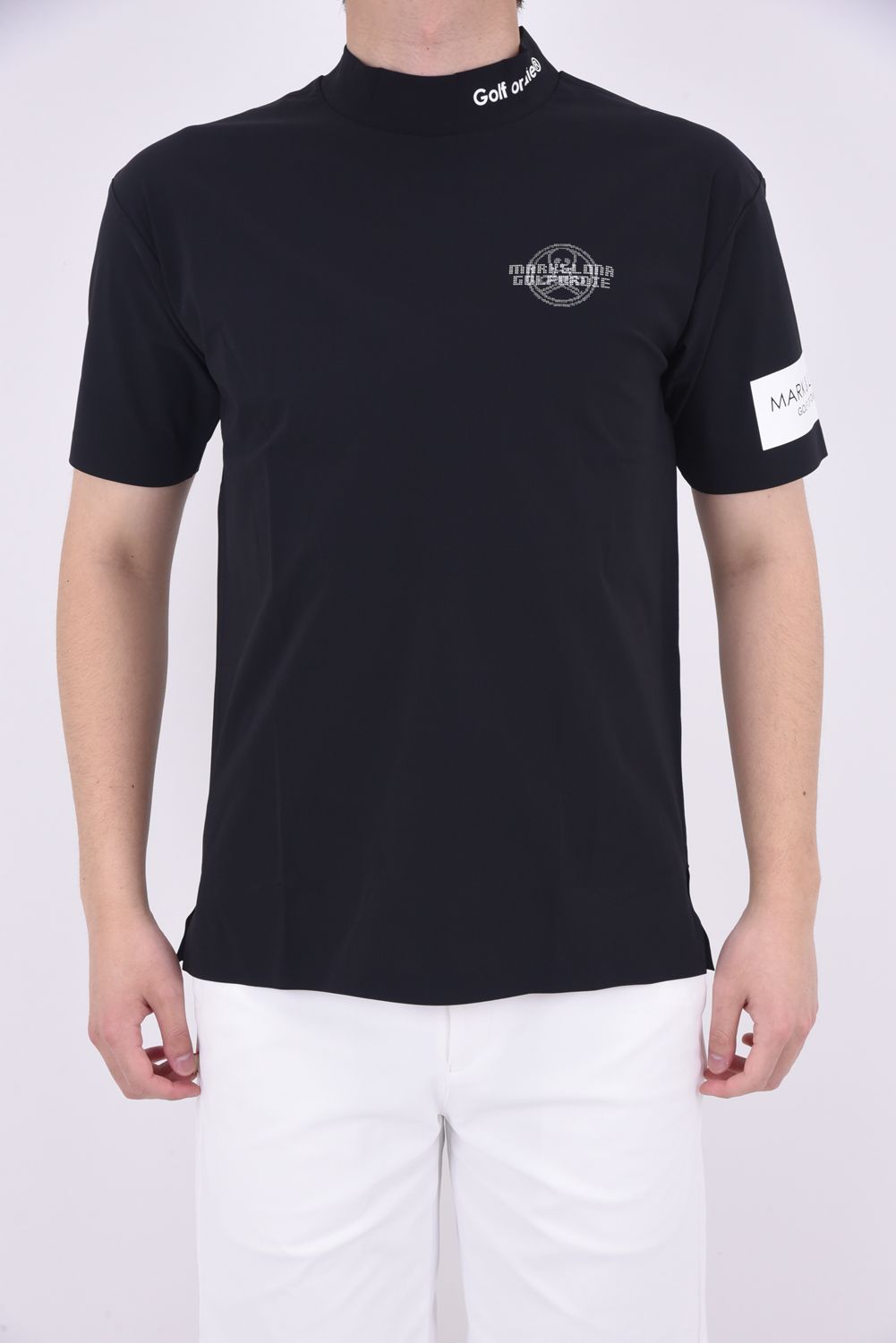 新作 MARK&LONA モックネックTシャツ BLACK Lサイズ 新品-