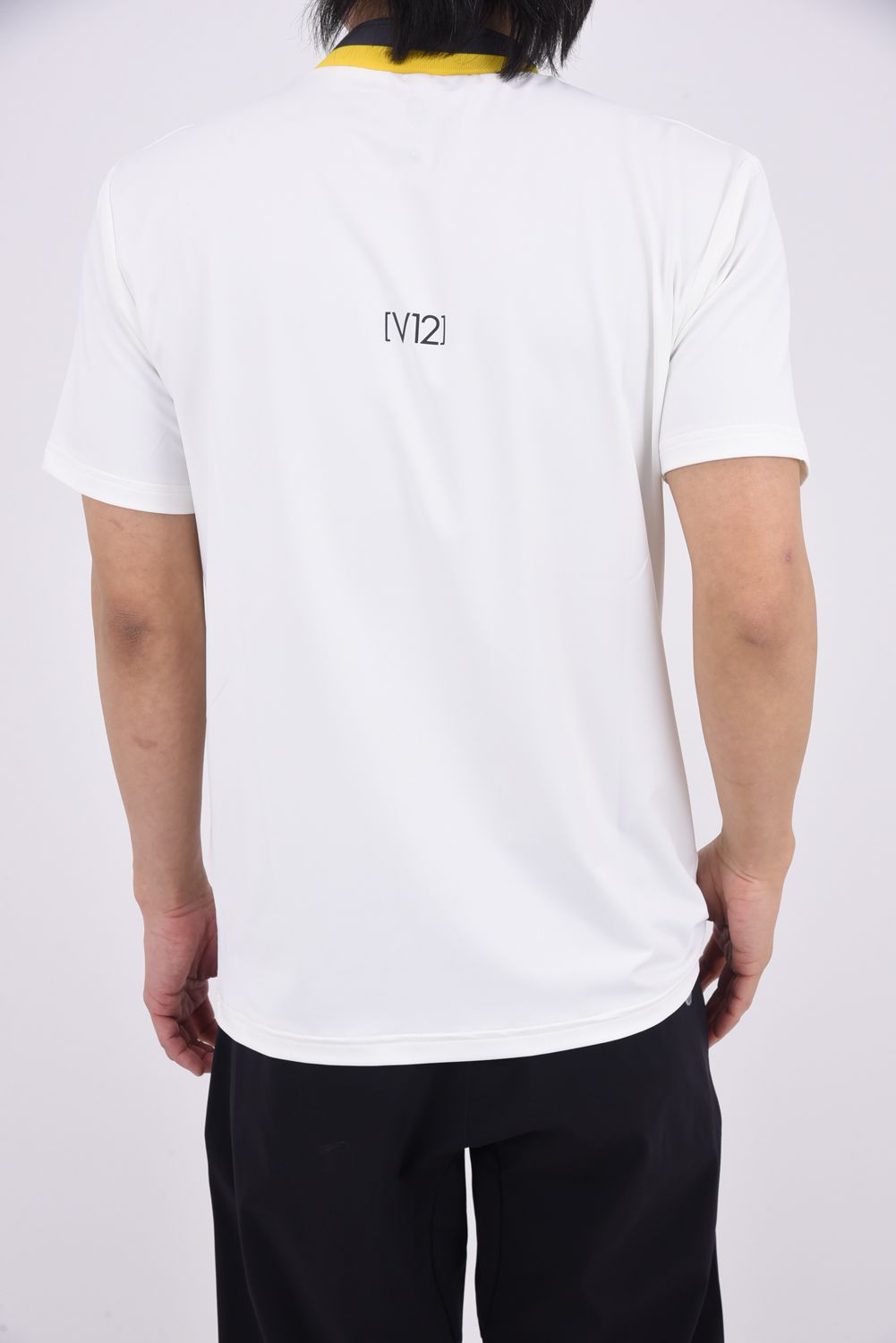 【26SS】 ONE HAND MOCK / バイカラージャカード モックネックTシャツ (ホワイト)