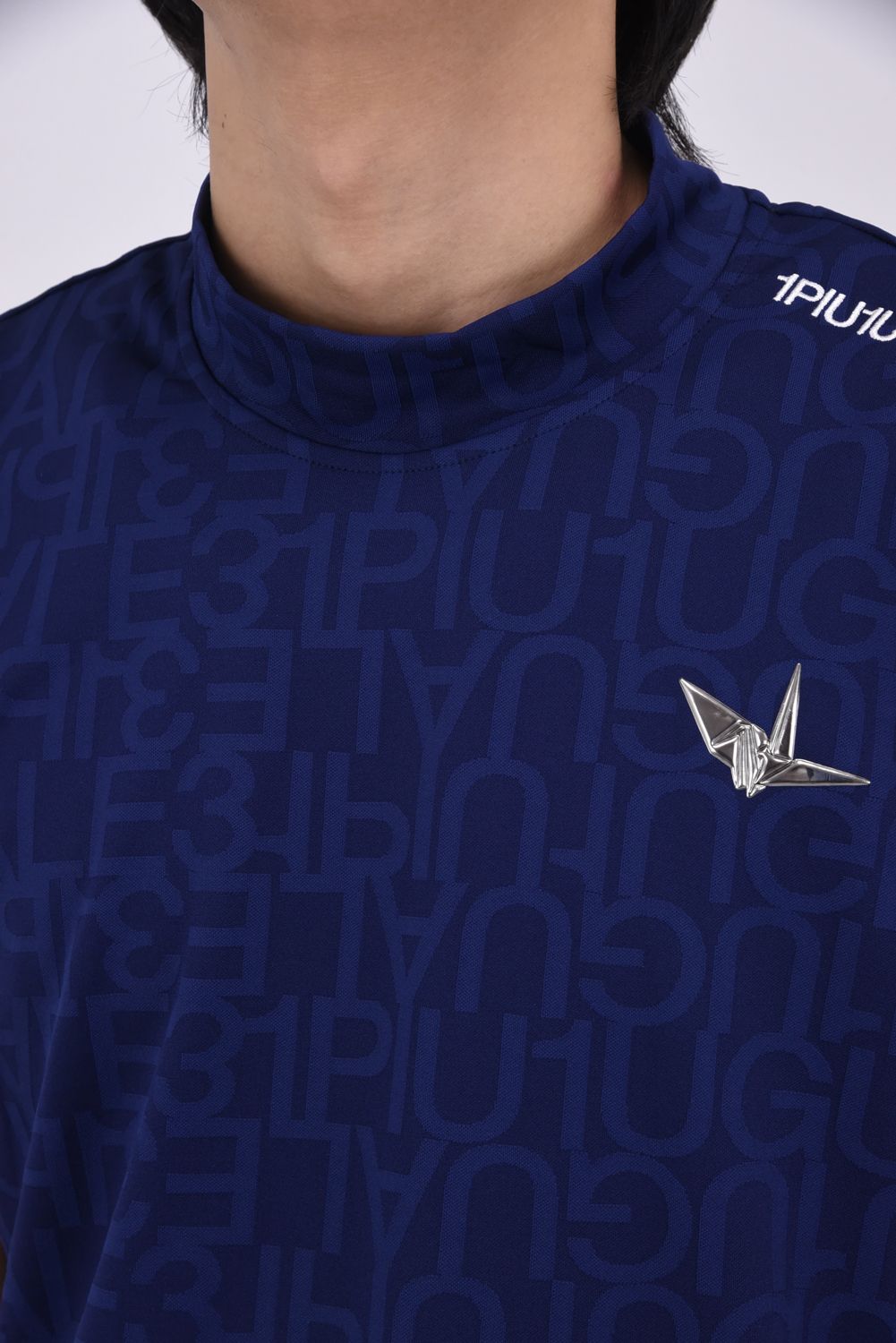 【26SS】 JACQUARD MOCK NECK  / ジャガード モックネック (ネイビー)