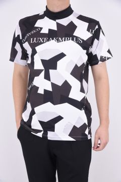 BASIC LOGO MOCK NECK T-SHIRTS / フロントロゴ モックネック Tシャツ ホワイトカモ