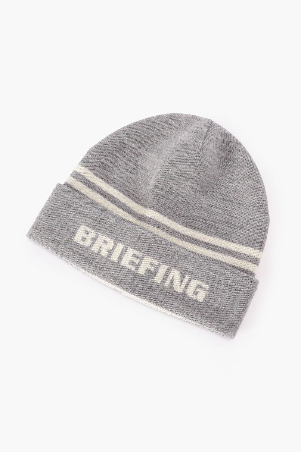 【26AW】 MEN’S WR WOOL KNIT DOUBLE LINE LOGO BEANIE / ブランドロゴ ダブルライン ニットビーニー (グレー)