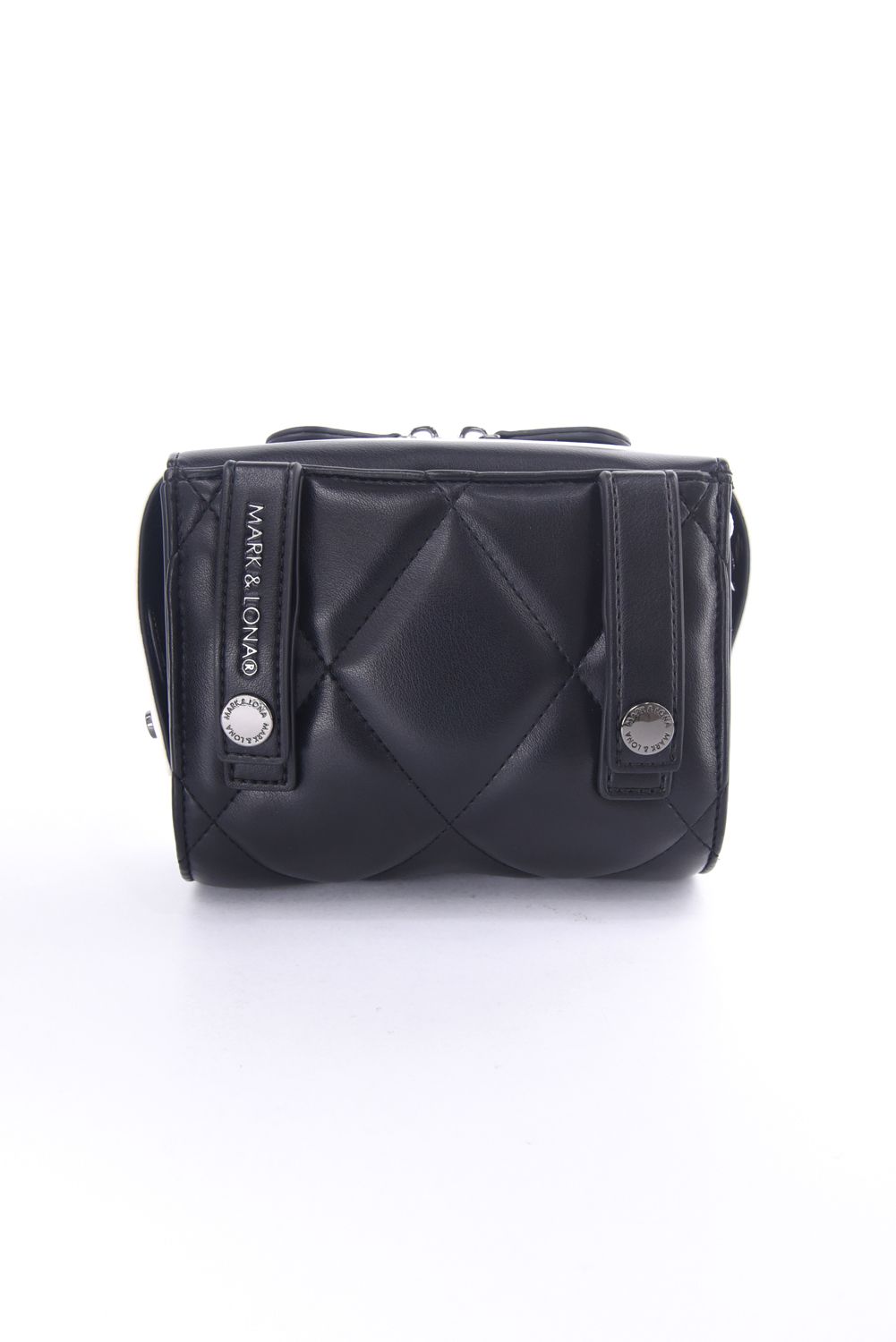 ETERNAL QUILTED 2-WAY BELT BAG / シンセティックレザー サークルスカル キルティング 2WAYウエストポーチ (ブラック)