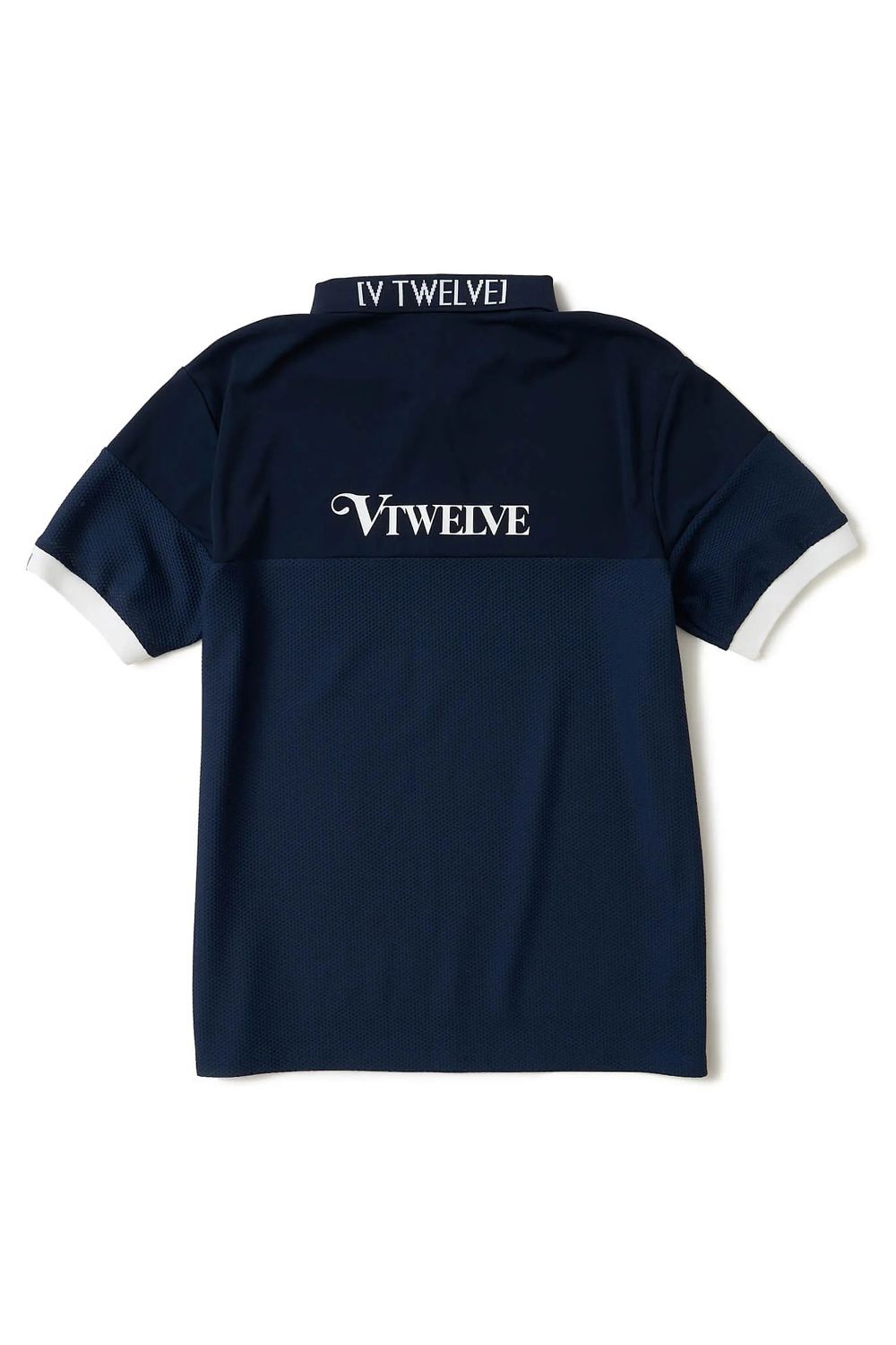 【26SS】 AIRY AWA POLO / ワッフル生地 異素材切り替え ポロシャツ (ネイビー)