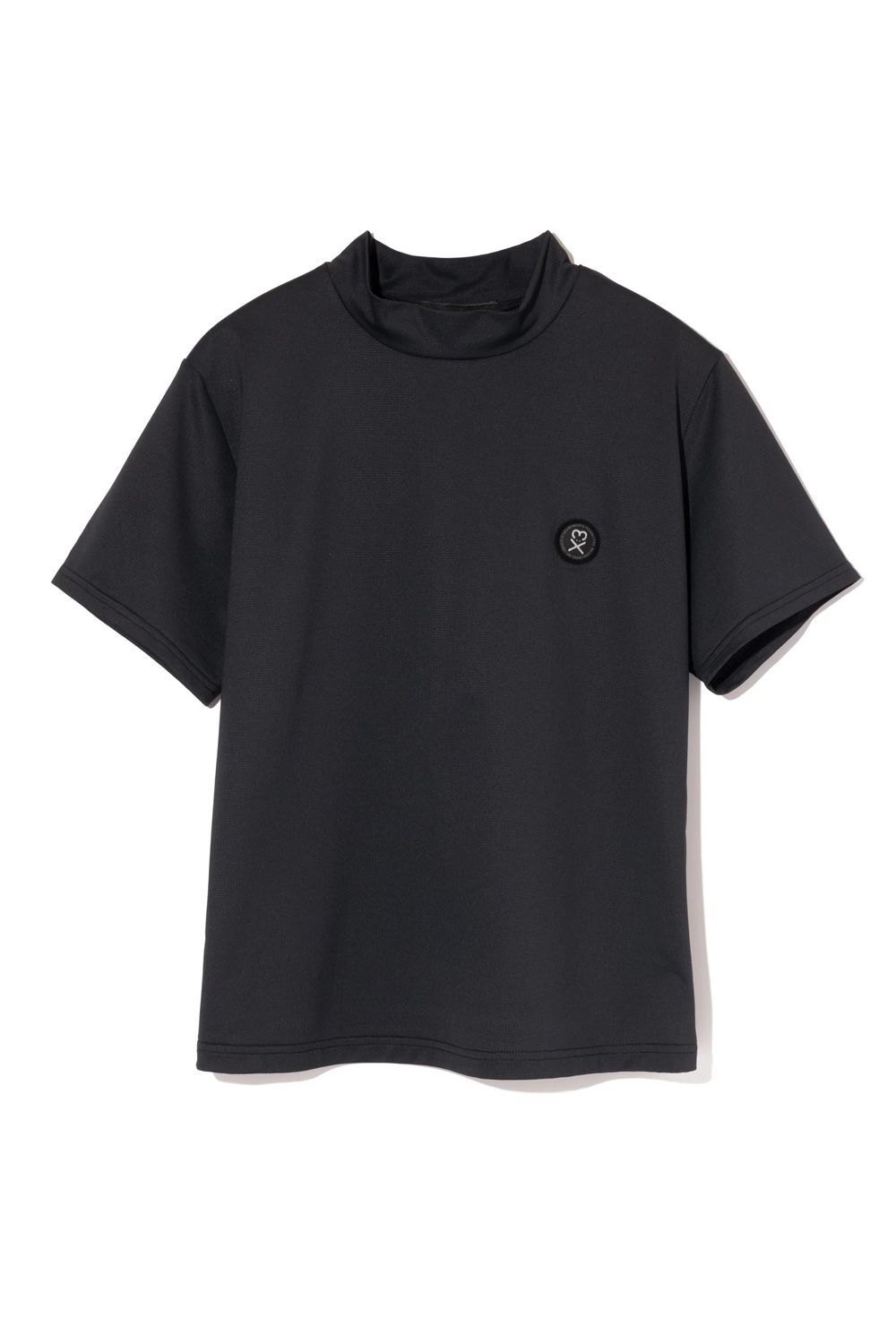 【26SS】【レディース】 DOT MESH MOCK TEE / ドットメッシュ モックネックTシャツ (ブラック)