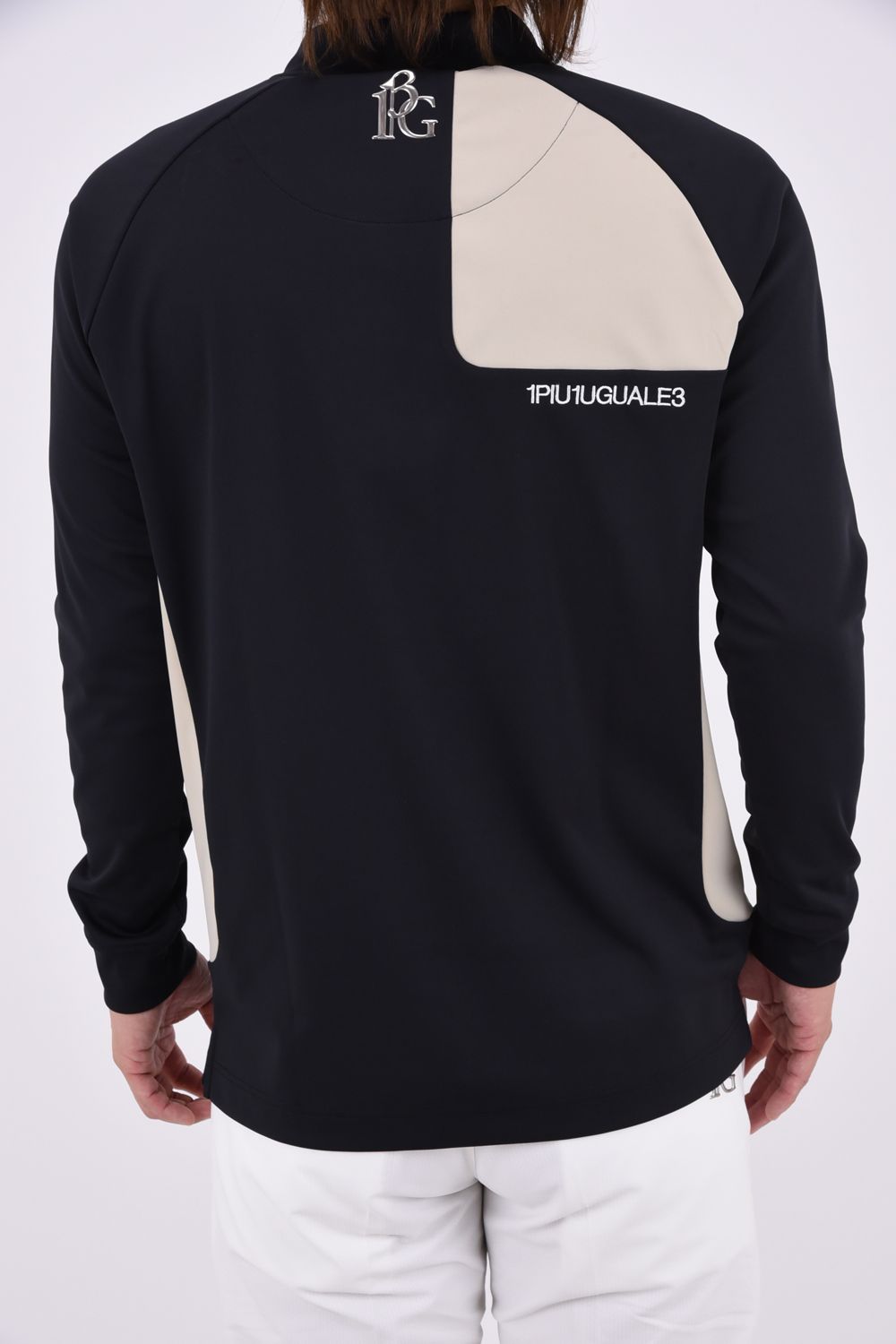 【26AW】 Shoulder Panel Mock NeckLong Sleeve / ショルダーパネル 長袖モックネックTシャツ (ブラック)