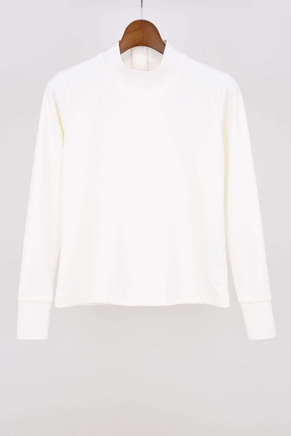 【26AW】【レディース】 BACK 1/4ZIP LS MOCK TEE / バックジップ 長袖モックネックTシャツ (ホワイト)
