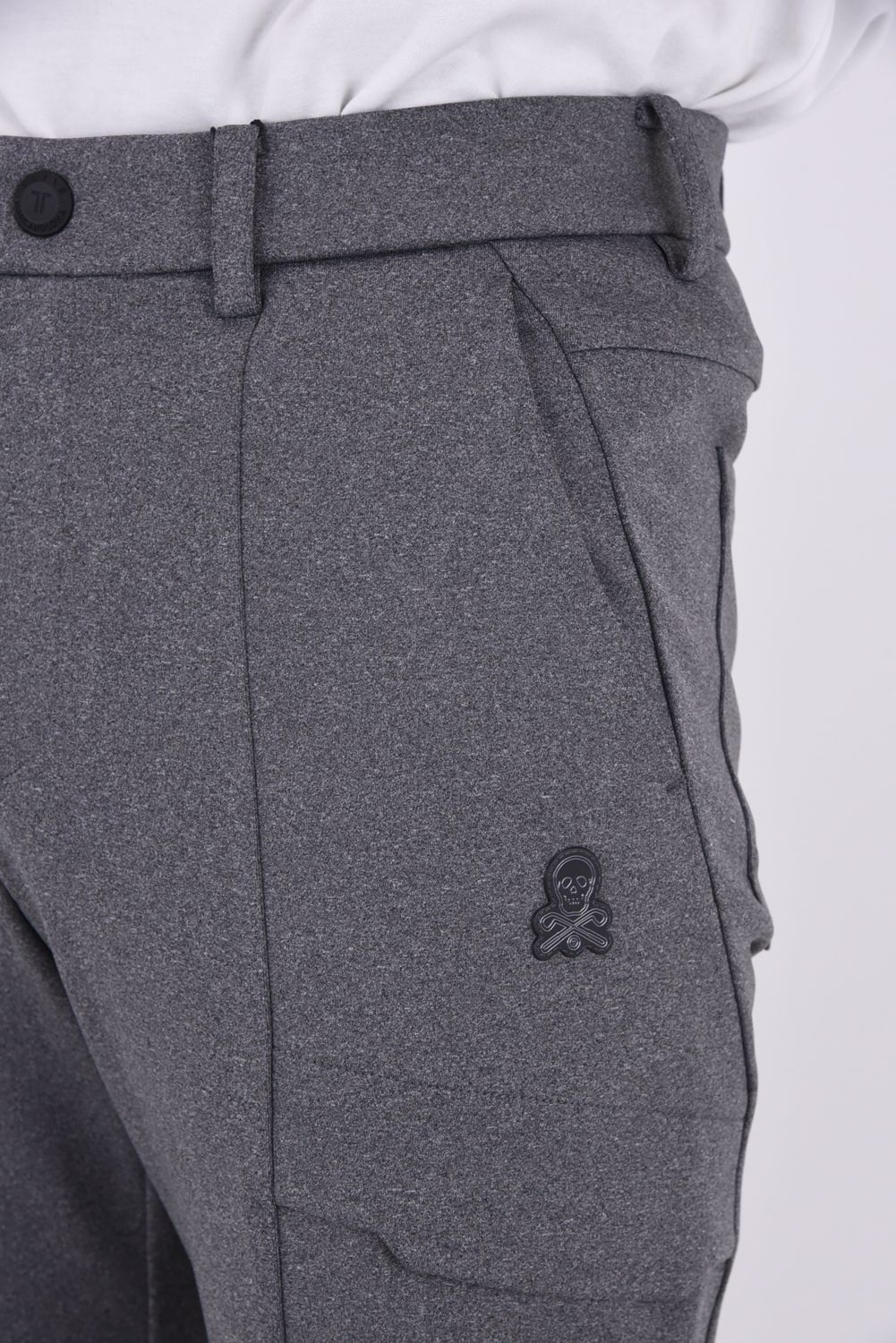 【26SS】【T-LINE】 CONTOUR FLEX CARGO JOGGER / モノトーン ポリエステルトリコット カーゴライクジョガーパンツ (グレー)