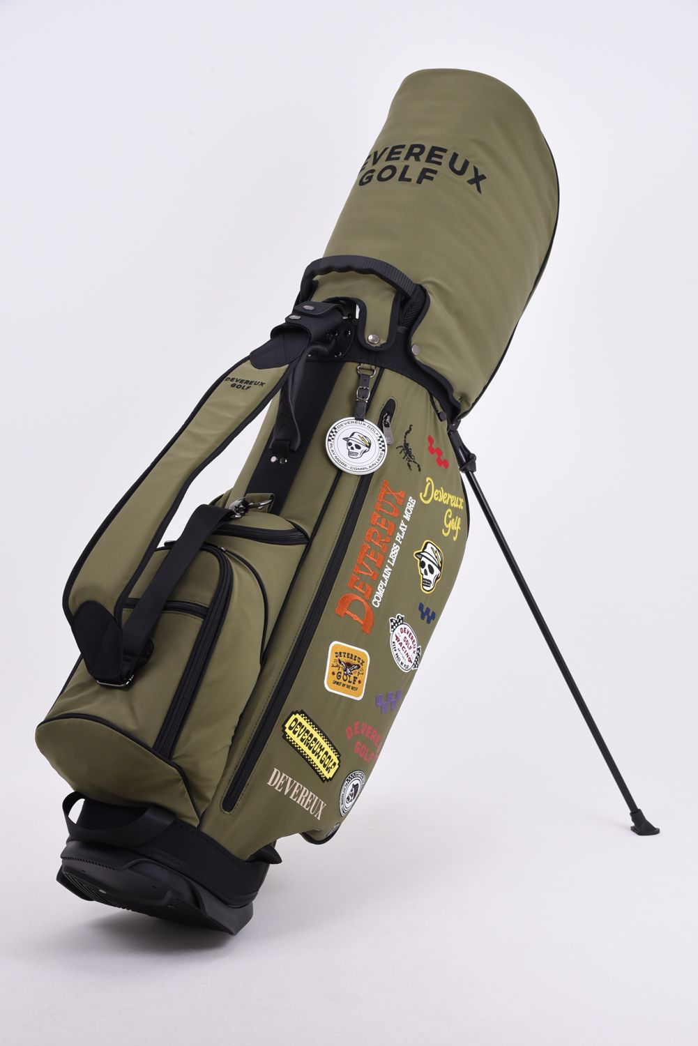 【26AW】 PIONEER TOWN Logo Assorted CADDIE BAG / ロゴアソート スタンドタイプ キャディバッグ (オリーブ)