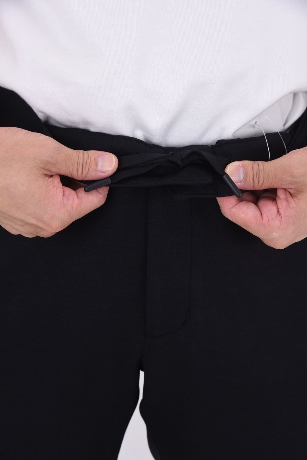 NYLON POCKET CARGO PANTS / ダンボール素材 リブ カーゴパンツ (ブラック)