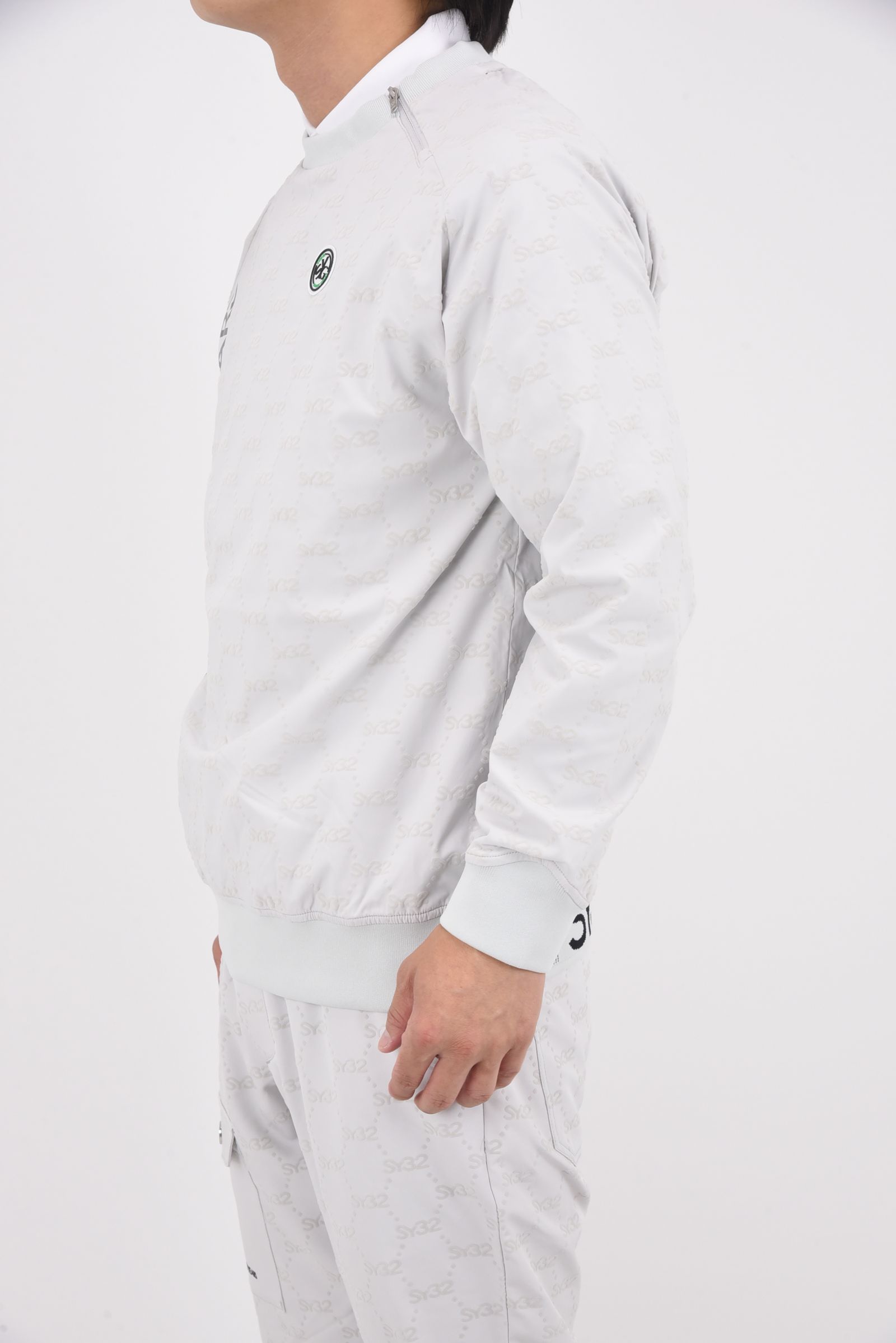 【25AW】 FLOCKY WOVEN PULLOVER / フロッキーウーブン プルオーバー (ライトグレー)