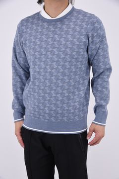 GM CREW NECK KNIT / GM クルーネック プルオーバー ニット (グレー)*