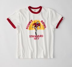 SUNNY BOWL TEE / プリントリンガーTシャツ / レッド