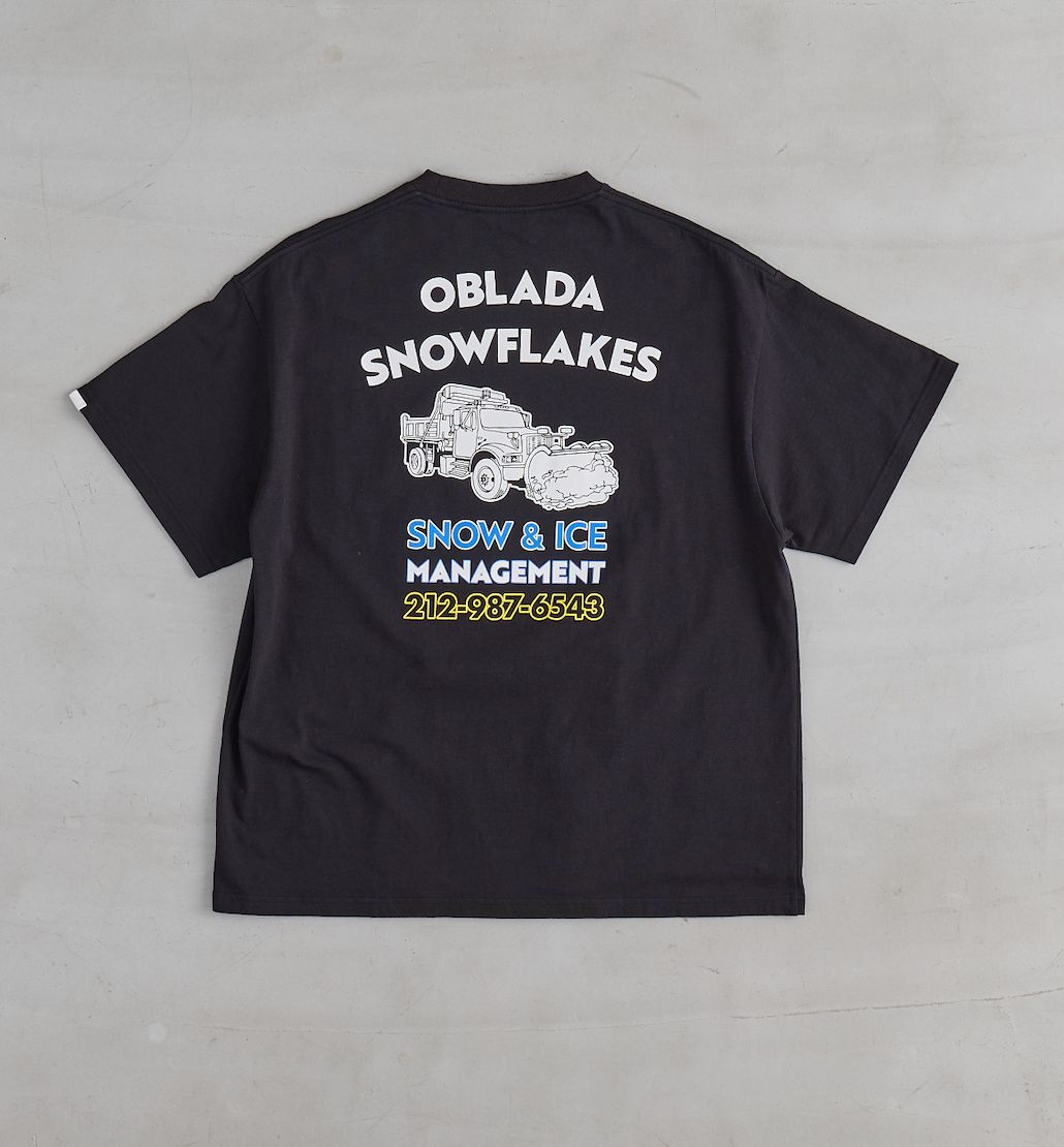 SNOWFLAKES TEE / プリントTシャツ / ブラック