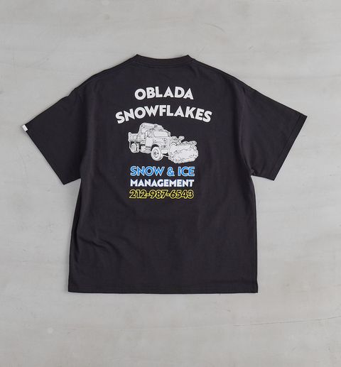 SNOWFLAKES TEE / プリントTシャツ / ブラック